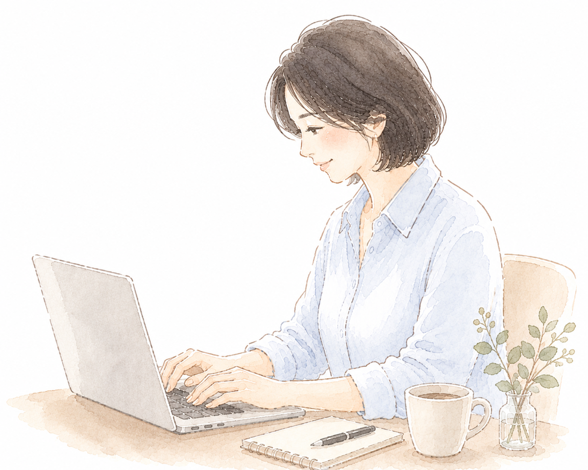 LINE公式活用を担当するnaoのイラスト